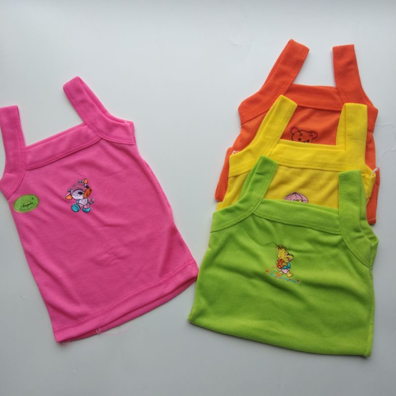 Kaos Dalam Sporot Anak Perempuan Singlet Anak Stabillo Bordir