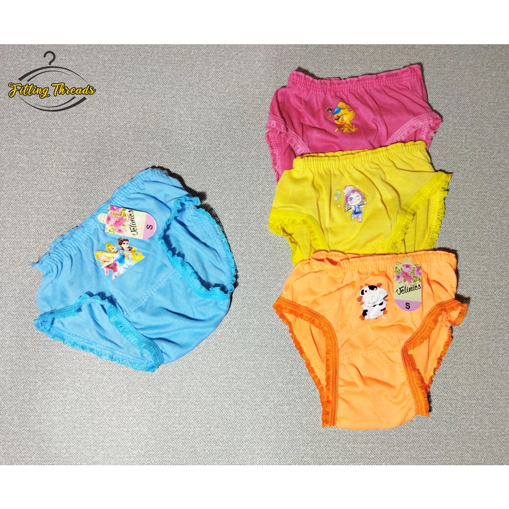 3 Pcs Daleman Celana Dalam Anak Perempuan Polos / CD Sempak Anak Cewek Velinies