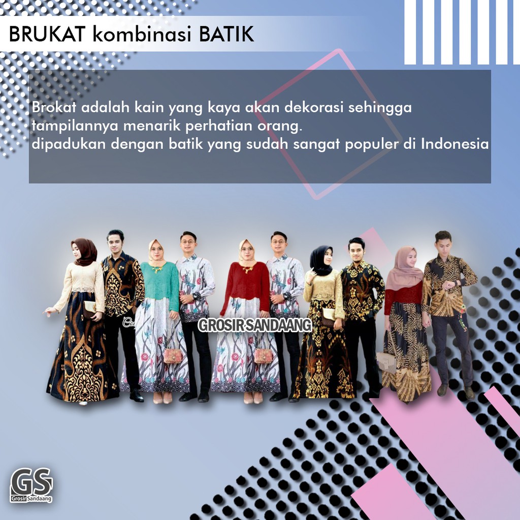 BATIK COUPLE GAMIS BROKAT KAMARATIH 2564 ADIRA KELABANG LUNA BARACK