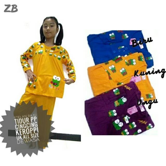 TERBARU BAJU TIDUR PP CING CING KEROPPI