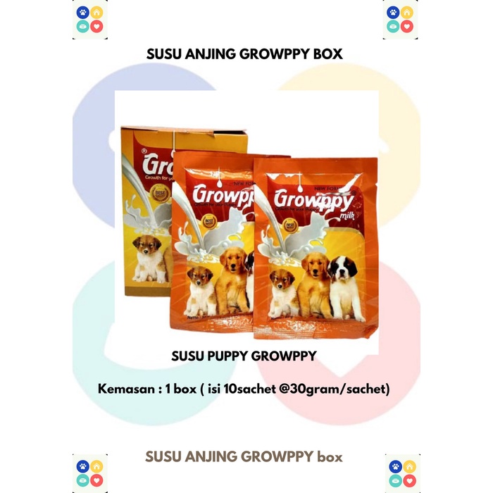 

SUSU anak ANJING GROWPPY growpy puppy BOX no royal canin lactol dog