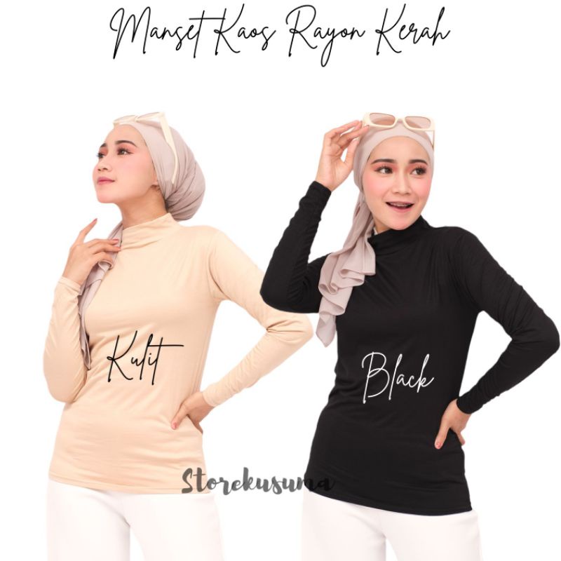 Manset Kaos Rayon Kerah size XL | LD 86cm