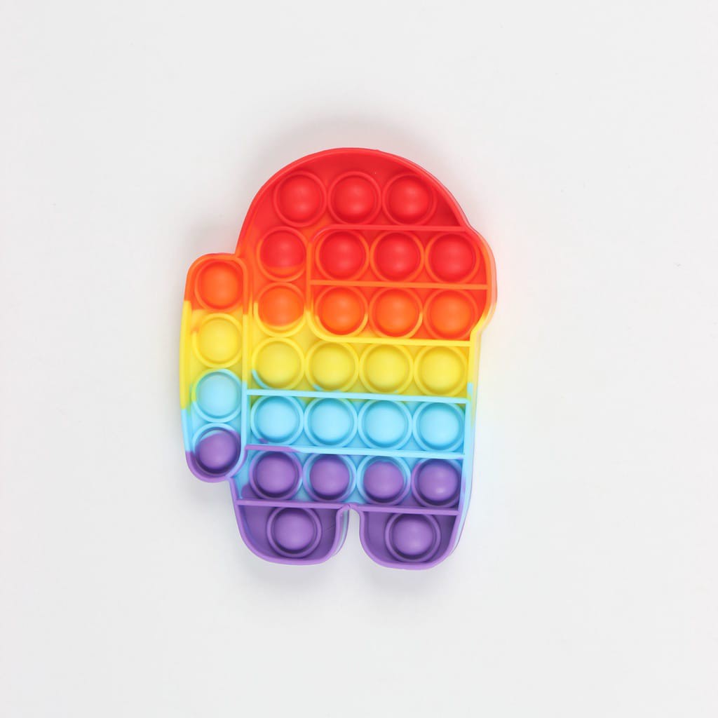 Pop it spiner pop it mini pop it murah mainan anak-AMONG US 12cm