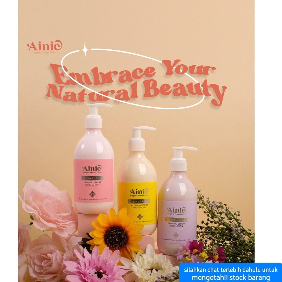 AINIE GLOWING BODY SERUM HAND BODY LOTION 300ML PERAWATAN BADAN