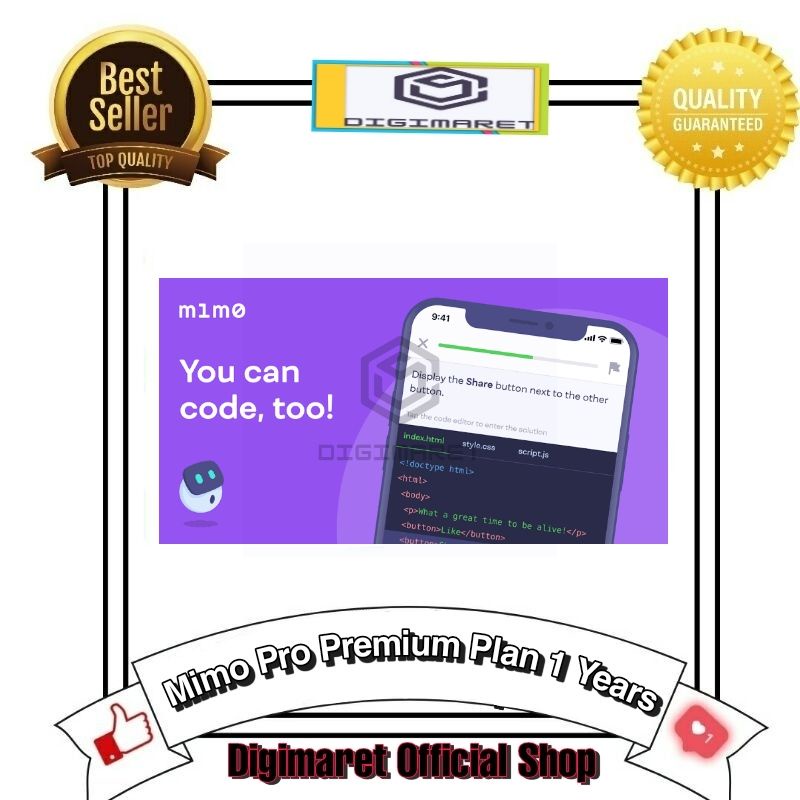 Mimo Pro 1 Years | Mimo Software Belajar Coding | Mimo Aplikasi Belajar Coding | Mimp Coding Software