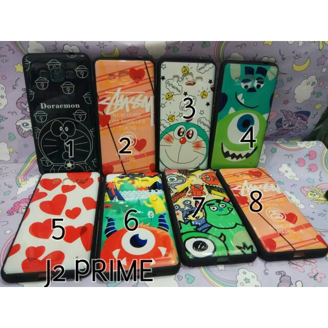 Case fuze glass cartoon samsung J2 prime