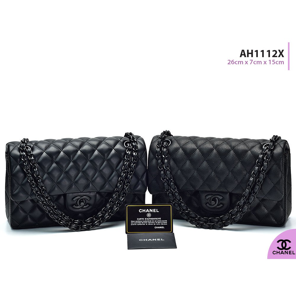 Tas Chanel Classic So Black Medium Semprem AH1112X