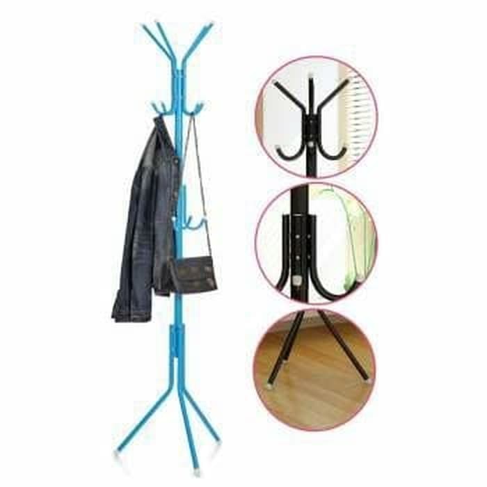 STAND HANGER MULTIFUNGSI TEMPAT GANTUNGAN BAJU TOPI TAS CELANA