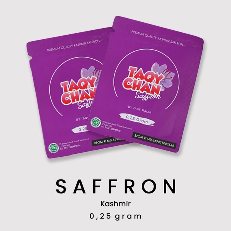 TAQYCHAN SAFFRON ORIGINAL 0,25GR / SAFFRON KASHMIR ORIGINAL FREE ONGKIR