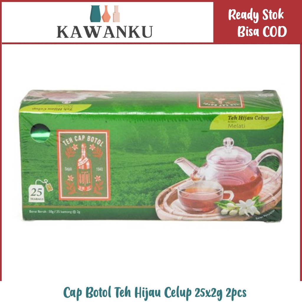 

Cap Botol Teh Hijau Celup 25x2g 2pcs