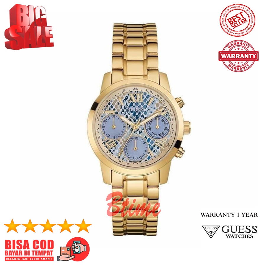 Diskon Jam Tangan Guess W0448L7 Quartz Strap Stainless Gold Jam Tangan Wanita Trendy Import Bayar di