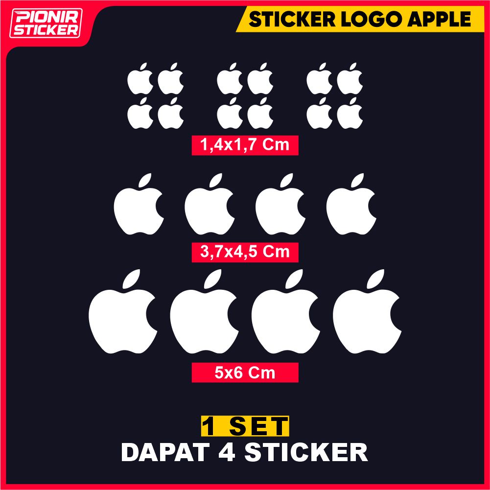 Sticker Logo Apple Cutting Sticker Logo Apple