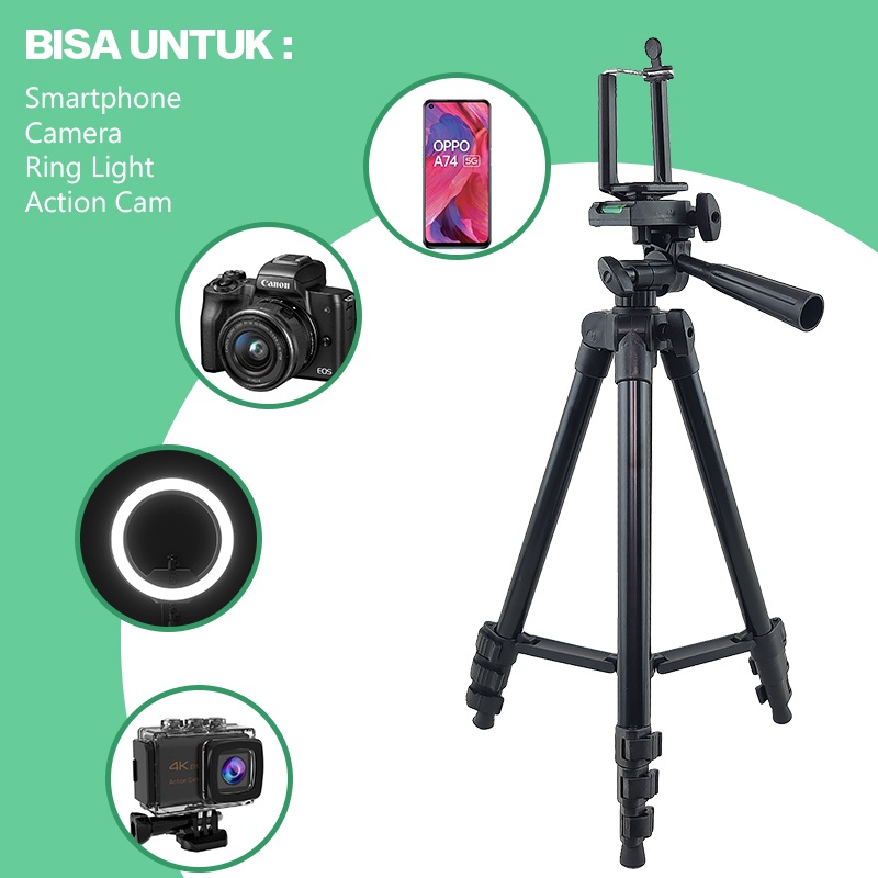 LIGER Tripod Aluminium 85 CM Sarung + Holder U L-3120 Tripod Photography Portable Handphone Camera L-3120-4