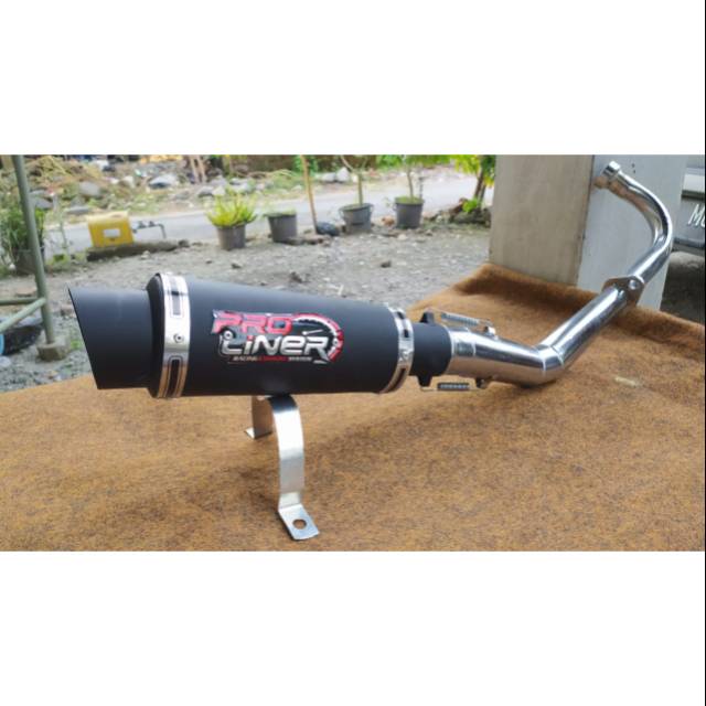 Knalpot racing proliner black yamaha mio karbu mio smile mio sporty