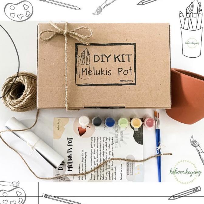 

Diy Kit Melukis Pot/Kado/Hampers/Kreativitas Anak