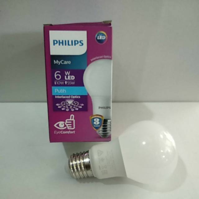 lampu philips led bulb 6w