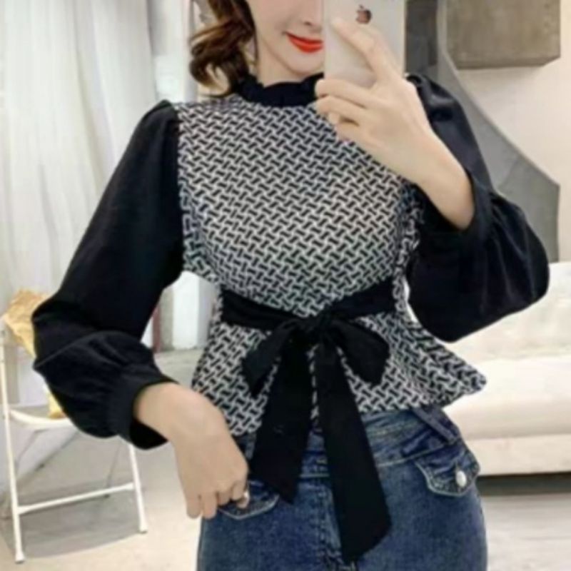 MDLV ~ 2970 DAVILA BLOUSE KORRA TERBARU BLOUSE PREMIUM BLOUSE WANITA ATASAN IMPORT FASHION IMPORT