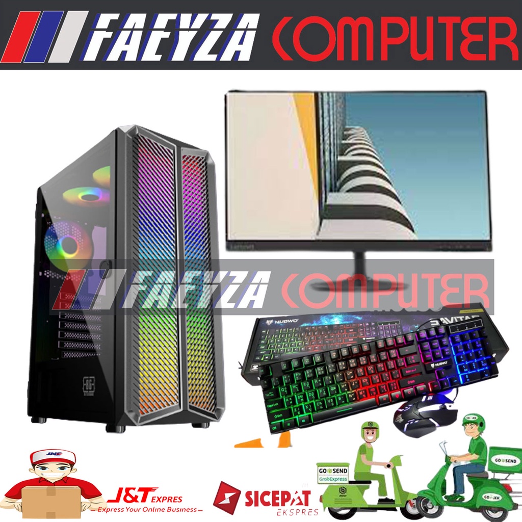 PC Gaming Lengkap Core I5-12400F NVME 128GB VGA 4GB Monitor SAMSUNG CURVED 24&quot;