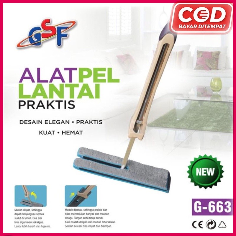 GSF G-663 Alat Pel Lantai Magic Flat Mop Pembersih Rumah Praktis