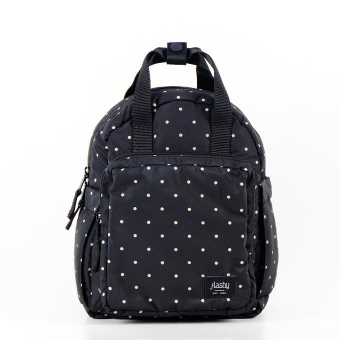 Tas Ransel mini Flashy Larbert Four Hitam Polka