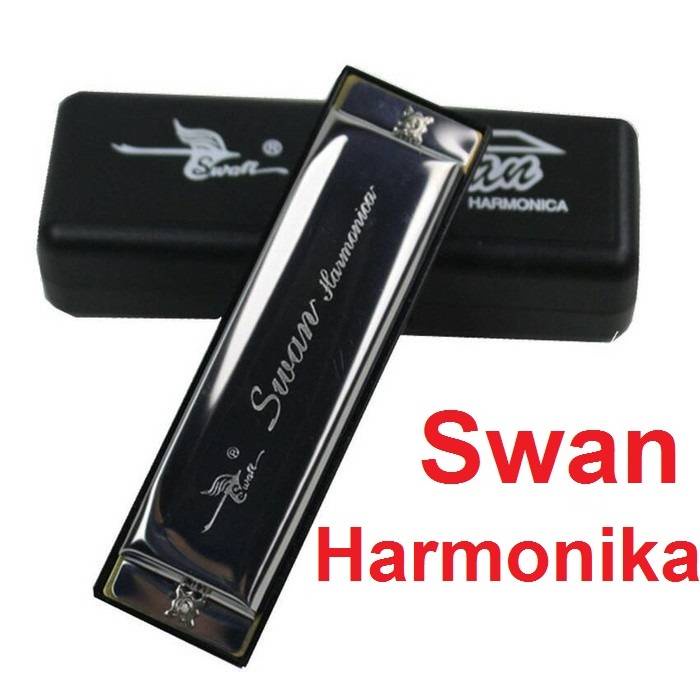 Harmonika Swan 10 lubang Nada C Harmonica 10 Hole Diatonik Blues Jazz Rock Country 10 Holes Nada C