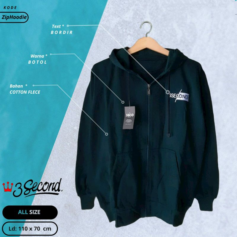 ZIPPER HOODIE 3 SECOND / HOODIE ZIPER / HOODIE COTTON / KATUN