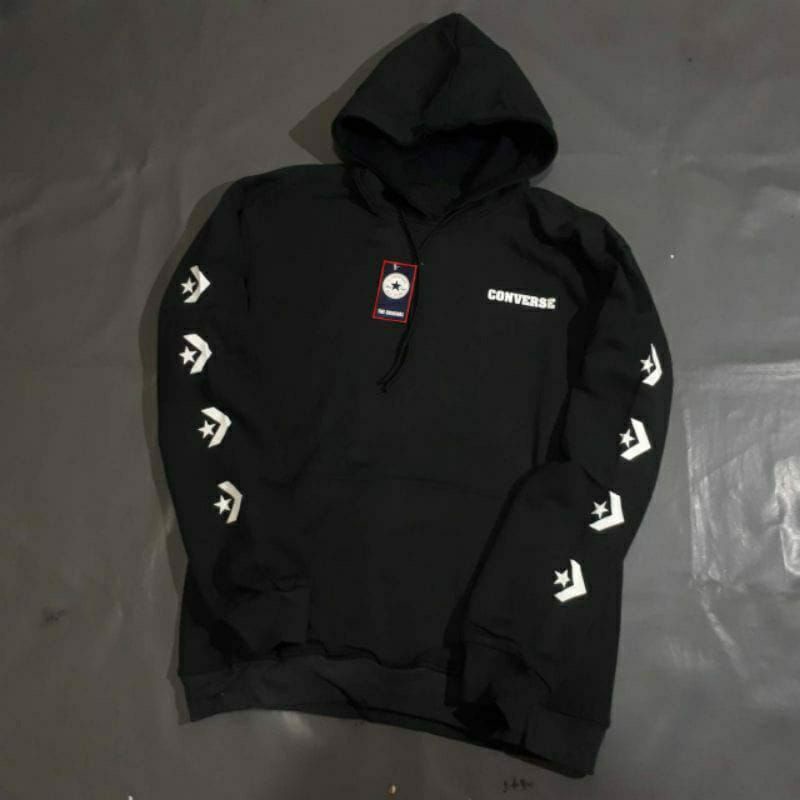 HOODIE CONVERSE HAND TAPED BLACK XXL NOUVA CLASSIC SCRIPT