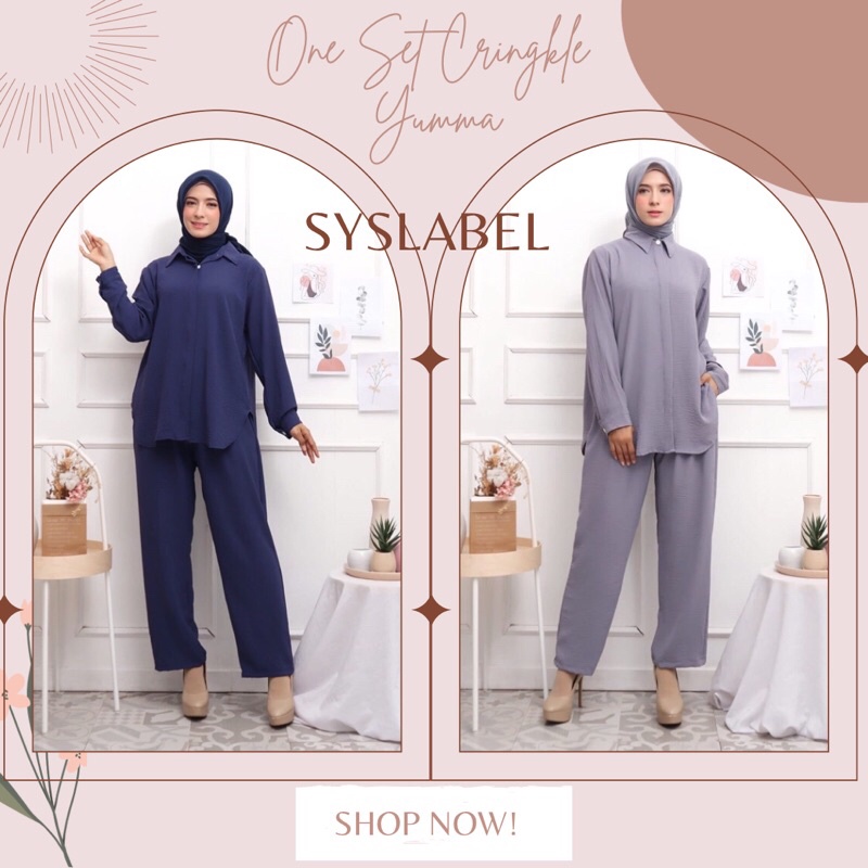 [PREMIUM] One Set Cringkle Yumma - Setelan Jumbo Wanita - Set Big Size Rayon Premium