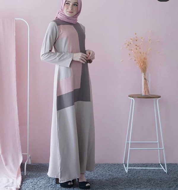 Gamis syari size M-XL dengan Pb 145cm dan LD 95-105
