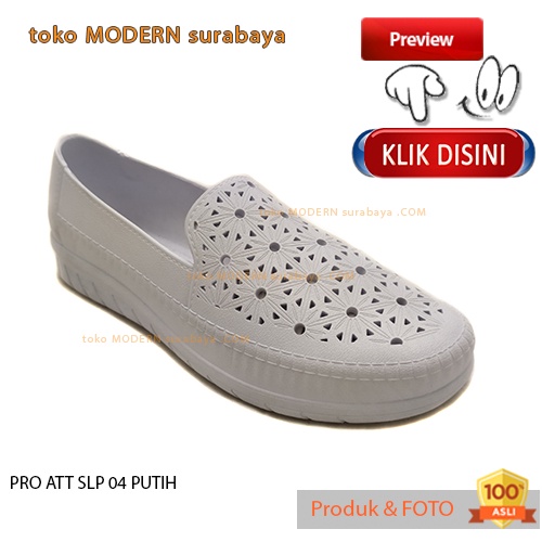 Sepatu wanita casual slip on karet murah PRO ATT SLP 04 PUTIH