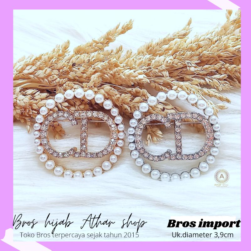 Bros pin dada bross peniti baju brooch import premium termurah grosir Bros hijab Athar shop tuspin jilbab