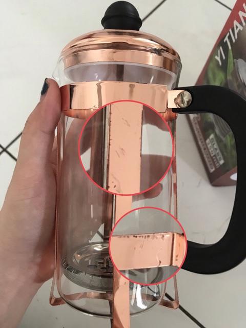 French Press Coffee Maker Rosegold / Coffee Plunger Alat Penyeduh Kopi