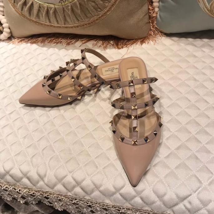 Sandal Mules Valentino Nude Branded Wanita Import VVIP Quality