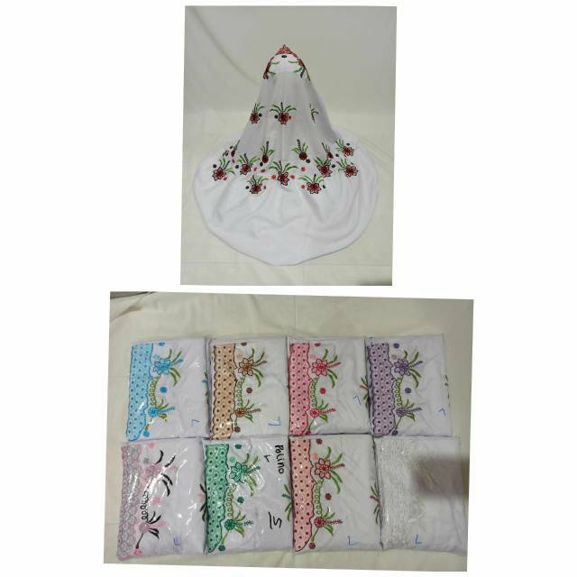 Grosir Mukena terusan lajuran katun polino mirip  bordir kudus