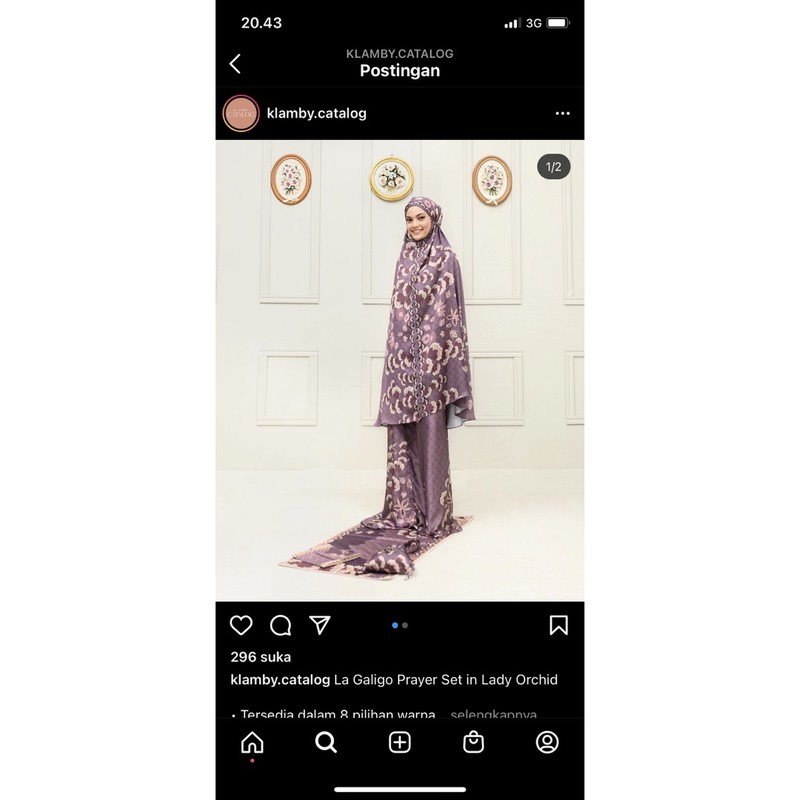 Ready Siap Kirim La Galigo Prayer Set in Lady Orchid Wearing Klamby