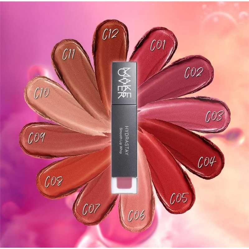 MAKE OVER Hydrastay Smooth Lip Whip adalah lip cream matte