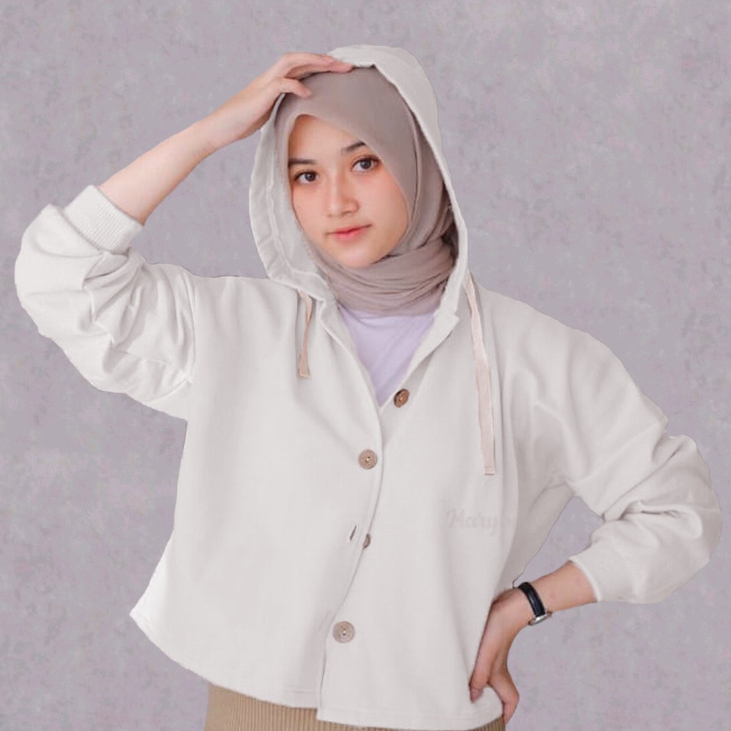 Hoodie Button Outer Korean Style Masa Kini