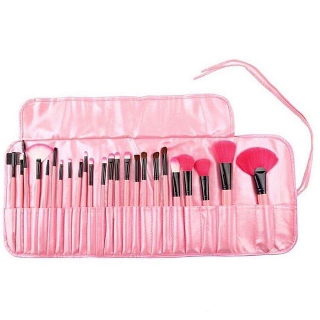 Brush Make Up For You 24pcs Kuas Make up Pink