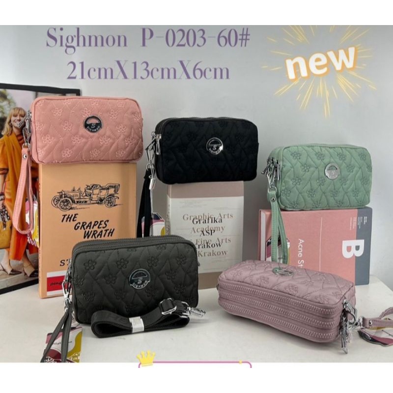 Tas wanita 2 tali.sighmon kanvas bordir tipe GZ 0203-10#