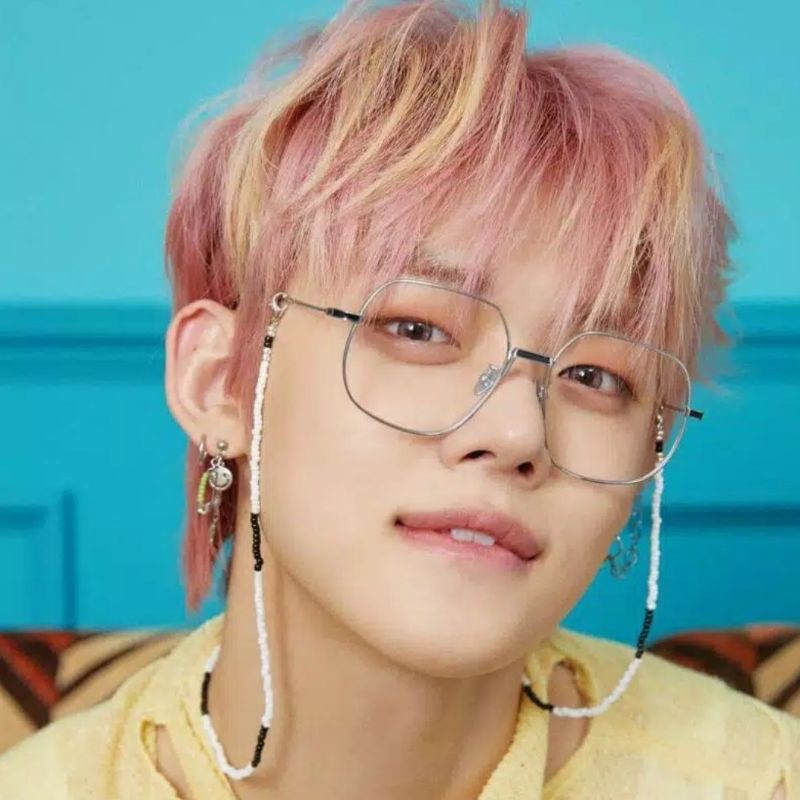 kalung masker / kacamata artis ala korea 2 tone