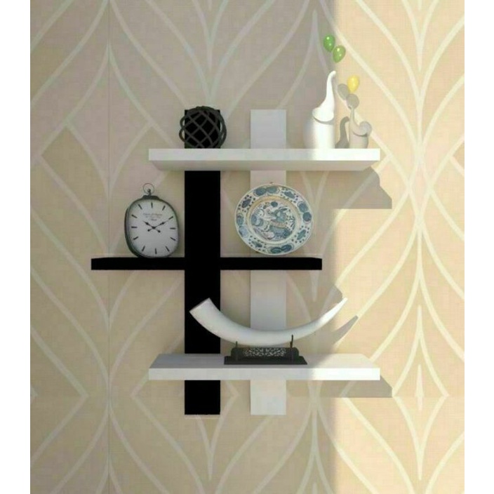 COD Rak bunga hias tv dinding dapur minimalis modern sudut pojok tempel buku boneka dari kayu rak di