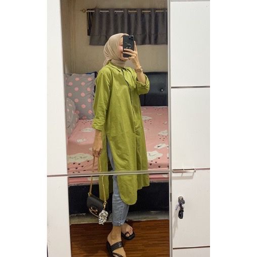 BEFAST - ZFF OOTD Tunik RIDYA / Bitya Tunik Premium Rayon Diamond / Atasan lengan Panjang / Tunik Wanita Casual / Fashion Wanita Hijab / Tunik Polos Formal / Terbaru / Oversize Tunik Long Maxy / Terlaris