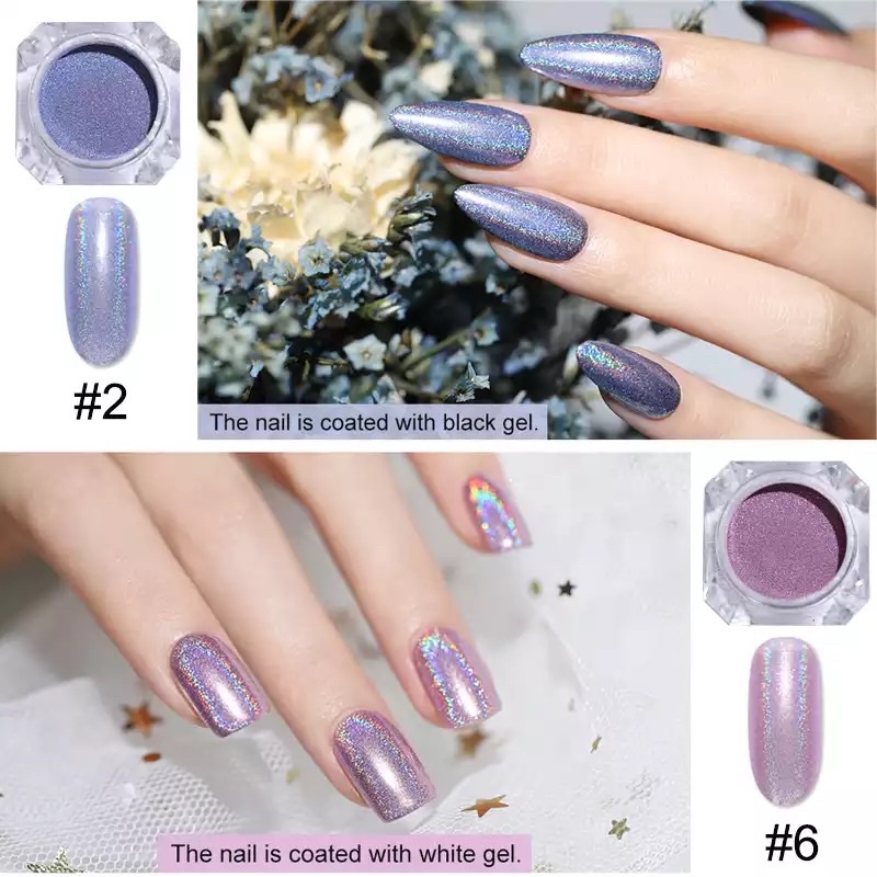 BUBUK HOLOGRAM SILVER HIASAN NAIL ART