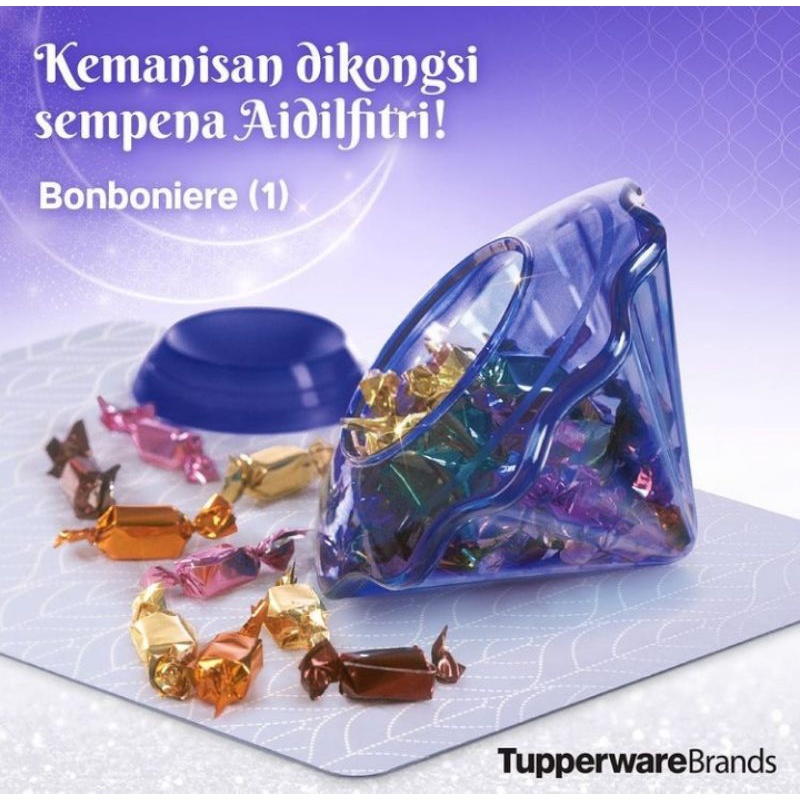 Bonboniere/tempat permen Tupperware/tupperware biru/Tupperware Malaysia/Counterpart 900ml