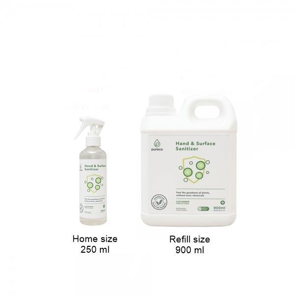 Pureco Hand &amp; Surface Sanitizer Cucumber Refill 900ml