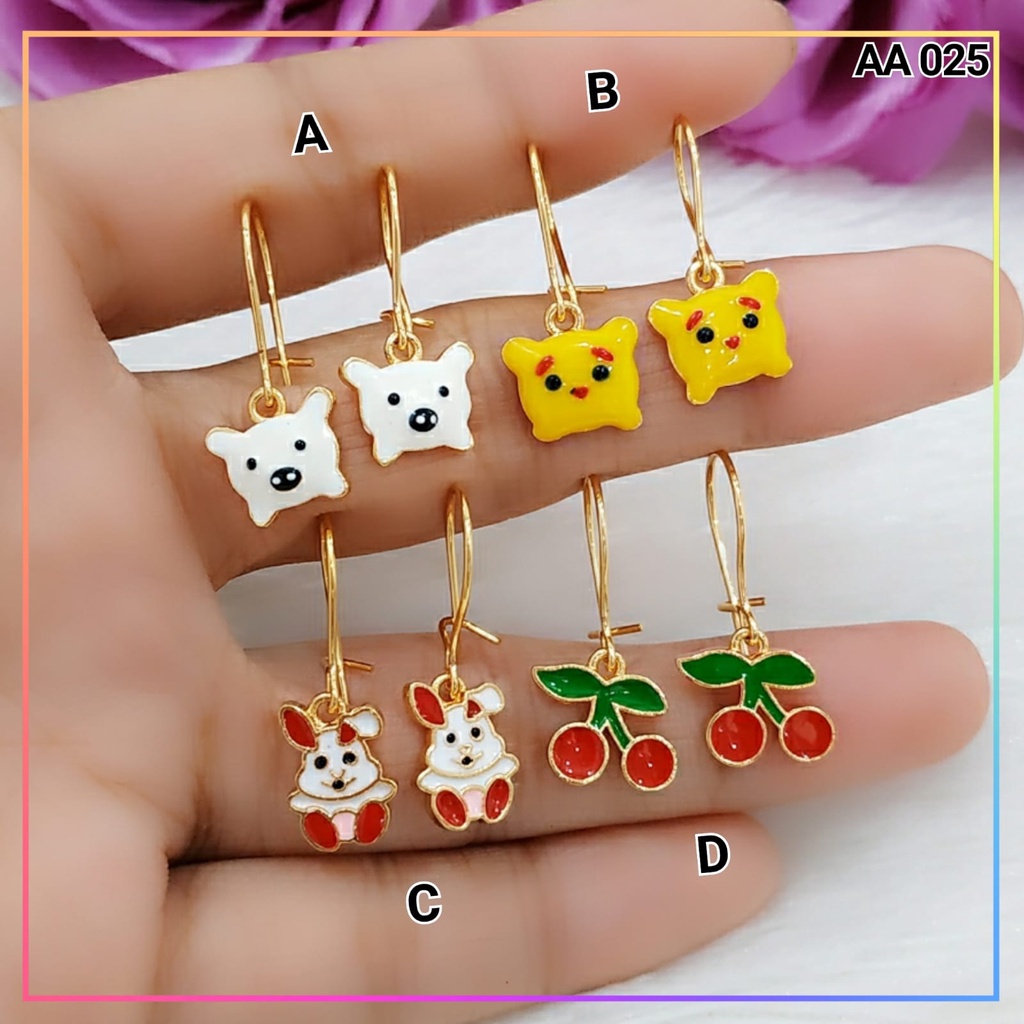 Anting xuping anting anak cherry merah lucu perhiasan anak lapis emas gold AA 025