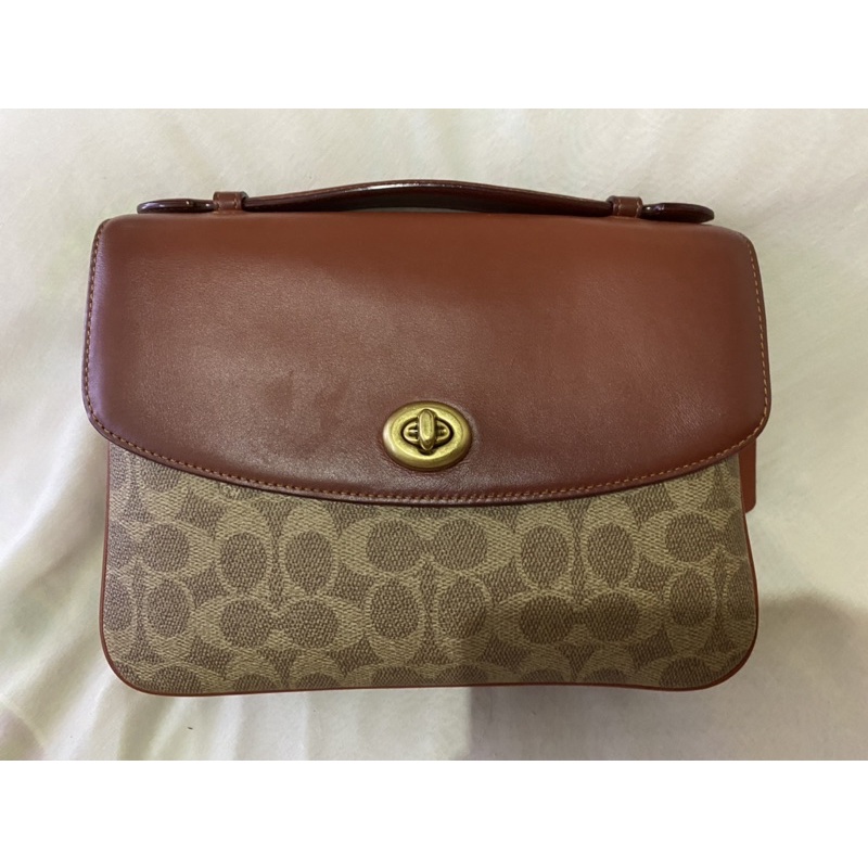 ❌SOLD❌PRELOVED COACH CASSIE SIGNATURE TAN RUST 23