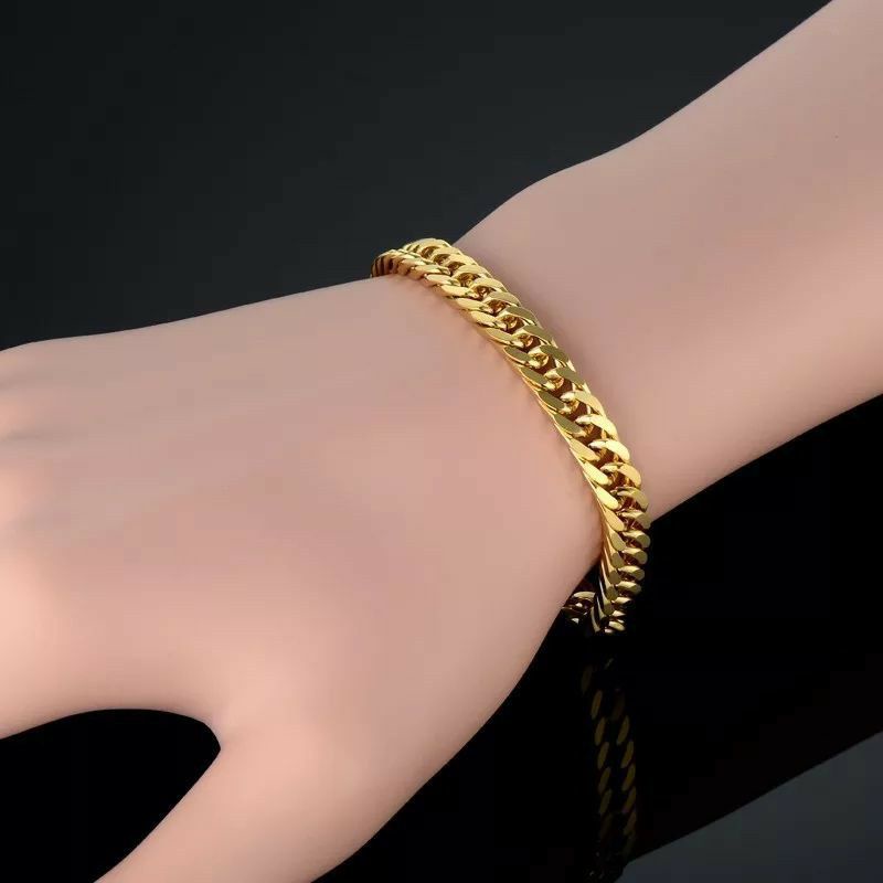 Gelang Rantai Pria Wanita Gelang Rantai Titanium Gelang Emas Gelang Silver Perak Pria Wanita Gelang 