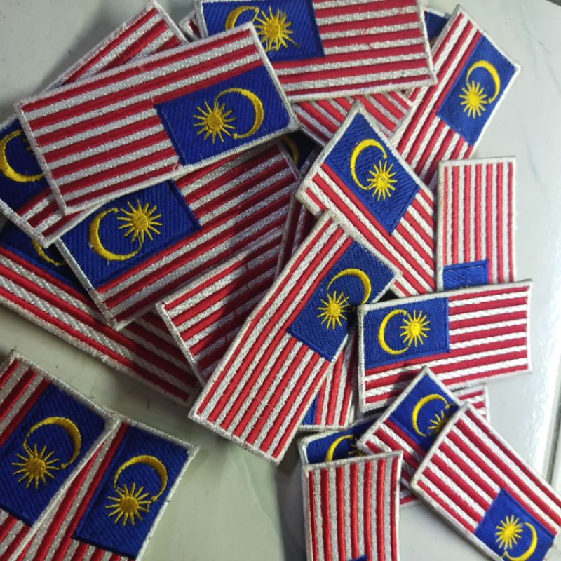 emblem patch bordir bendera malaysia