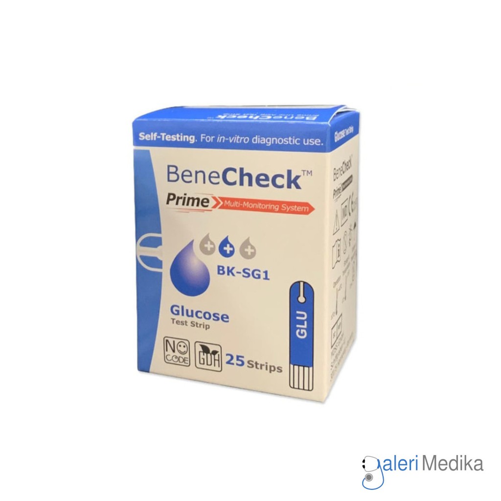 Benecheck Prime Strip Glukosa / Benecheck Prime Strip Gula Darah / Benecheck Prime Glucose Test Strips